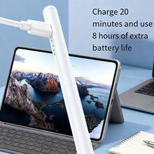 Tangle-Free Stylus Pen Compatible With IPad Android Stylus Fast-Charging Apple Pencil, High-Precision Capacitive Stylus, Compatible With IOS, Kindle Tablets, Includes Replacement Tips And Charging Cable. Touchscreen Stylus For IOS Android Phones Tablets Birthday Gift - 彩色 - 查看 8