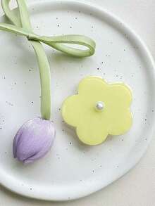 珍珠花朵韩版ins风手机支架，创意简约桌面可伸缩贴纸支架 - 彩色 - 查看 4