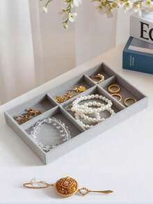 9/1pc High Quality Stackable Velvet Jewelry Tray - Flockless - Durable - Elegant Stackable Jewelry Tray/Stand Drawer Insert Organizer Box For Earrings, Rings, Necklaces & Other Jewelry - Fashionably Organize Your Jewelry - Multicolor - View 18