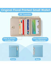 Pomelo Best Women Wallet Soft Small Coin Purse - Stylish Bifold RFID Blocking With Zipper Coin Pocket, ID Window, Lightweight Travel Card Holder For Ladies - Multicolor - View 3