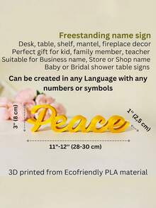 Customized Calligraphy Name Plate, Personalized Children Or Family Decor - Multicolor - View 4