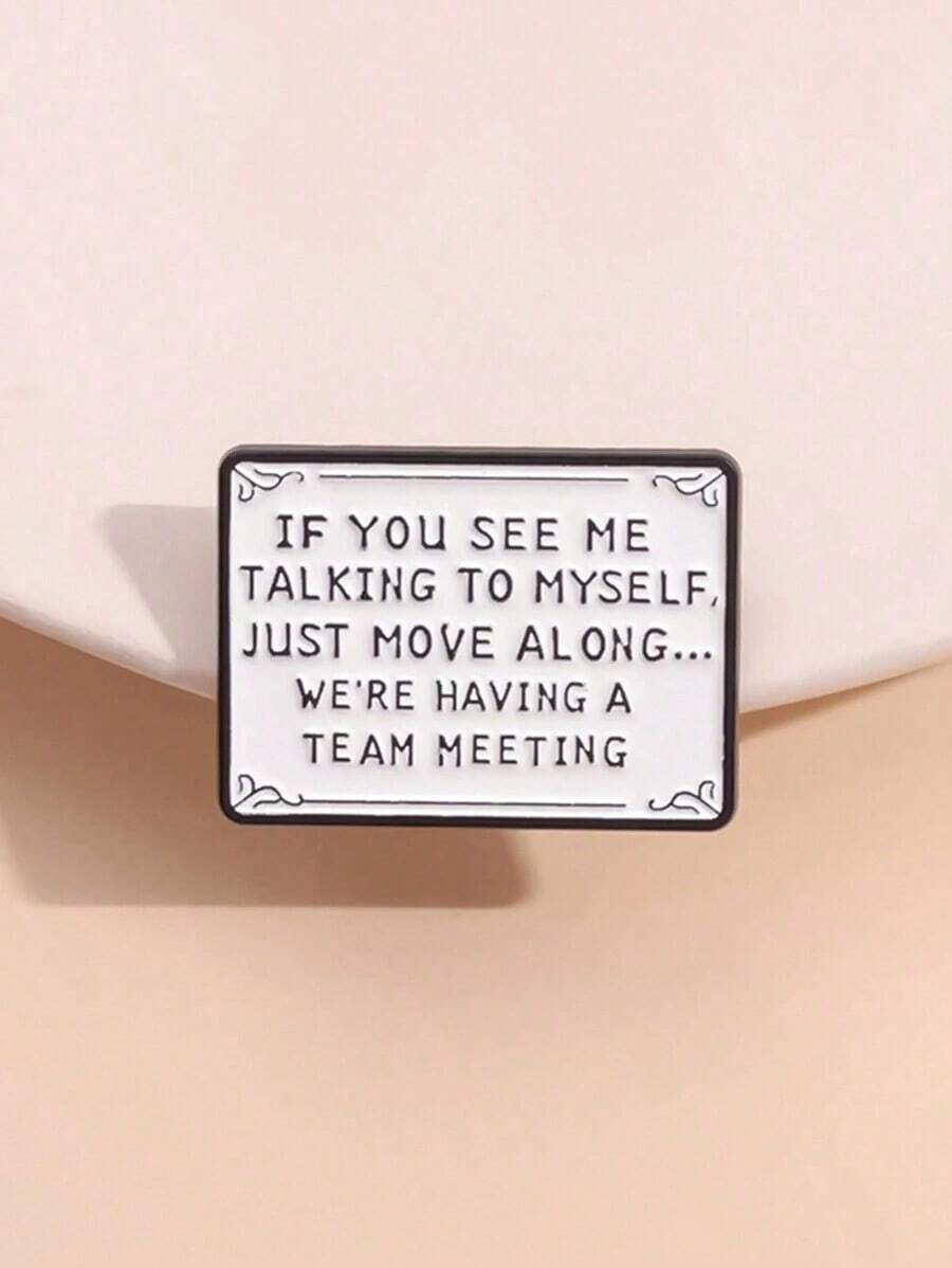 1Pc Funny "Team Meeting"Enamel Pin - Cute Zinc Alloy Lapel Brooch, Perfect For Casual Attire Halloween Pin For Clothes Bag Charm School Kpop Backpack Teacher Supplies Bag Charms Office Accessories Shirts Jacket Jewelry Christmas Autumn-Winter Accessories,Suitable For Teens, Youth,Men,Casual, Outdoor, Athletic, Vacation, Graduation Gifts, Birthday, Daily Wear Clothes Pin Teacher Gifts Costume Accessories - 黑白 - 查看 1
