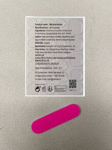 24 móng tay giả kiểu Pháp ngắn, hình tròn tối giản + 1 gel dán + 1 dụng cụ mài móng - Nhiều màu - Xem 6