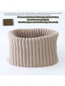 1pc Unisex Thick Scarf, Windproof Warm Elastic Neck Gaiter, Faux Fur Texture, Comfortable & Warm, Windproof Scarf, Winter Travel, Neck Protection, Scarf, Neck Warmer, Headband, Classic Scarf - Multicolor - View 13