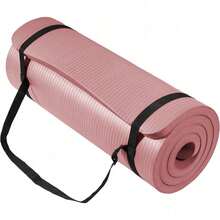 BalanceFrom Yoga Mat 1-Inch Extra Thick High-Density Exercise Mat With Non-Slip Surface & Carry Strap For Men & Women Tear-Resistant Pilates Workout Mat For Home Gym, Floor Fitness, Multiple Colors - 粉紅色T卹 - 查看 6