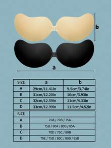 1pc Women's Adhesive Strapless Bra Invisible Silicone Breast Lift Tape, Versatile Lingerie Cleavage Enhancer With Detachable Halter, Suitable For Backless Dresses, Gowns, Swimwear, Cosplay - Multicolor - View 8