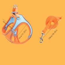 1pc Pet Harness Leash Set, Vest Style Pet Chest Strap Leash For Cats & Dogs - Multicolor - View 2