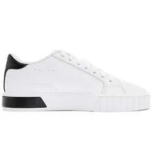 Puma 女士经典复古厚底休闲运动鞋，春秋季 - 彪馬白-黑色 - 查看 3