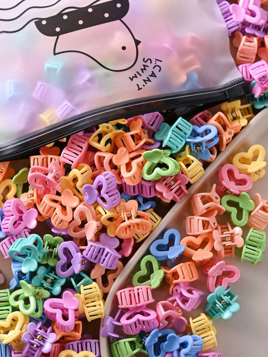 20个时尚可爱女童发夹，实用发爪，适合女孩日常佩戴 - 彩色 - 查看 1