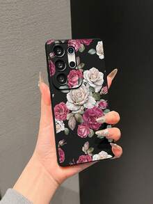 适用于三星 Galaxy S26 Ultra、S25 Ultra、S24、S25 FE、S23、S22、A56、A57、A55、A54、A53、A17、A07、A06、A16、A37 的手机壳，UV 喷绘可爱女孩玫瑰花图案，摄像头开孔精准；也适用于 17 Pro Max、17 Pro、17、16 Pro Max、16 Pro、16、15 Pro Max、15 Pro、14、13、12 Pro Max 的手机壳，柔软 TPU 后盖。 - 彩色 - 查看 8