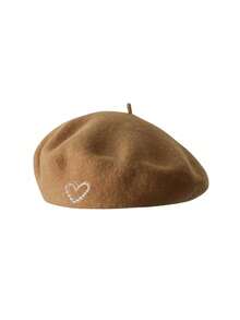 1 pieza Boina de mujer con lazo desmontable, boina de calabaza estilo coreano, gorra de pintor de lana cálida y casual, versátil para otoño/invierno, verano, playa, vacaciones, viajes - Multicolor - Ver 11