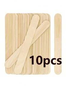 10/50/100pcs Wooden Craft Sticks - Great For Artists DIY Educational Projects And Family Entertainment, Hair Removal Wax Bar, Wooden Tongue Scraper, Wooden Stick, Ice Cream Stick - Apricot - View 12