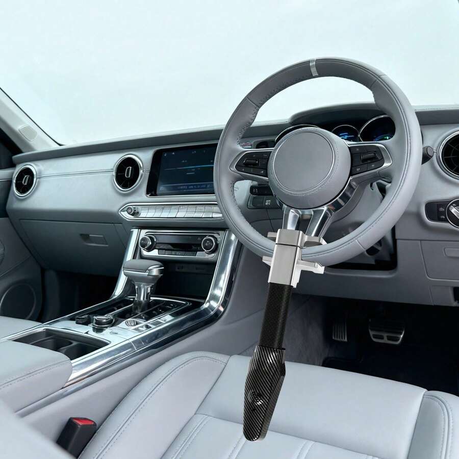 Steering Wheel Lock With Alarm, Heavy Duty Anti-Theft Car Device, Car Steering Wheel Lock With 2* Keys - Suitable For Cars, , Trucks, SUVs, Etc. - Black - View 1