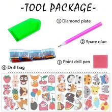 38pcs Diamond Painting Stickers, Cartoon Animal DIY Stickers - Sets - View 3