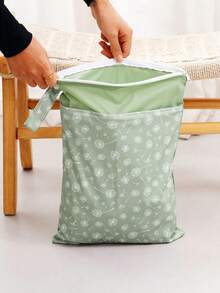 1个恐龙图案防水干湿两用袋，适合装婴儿尿布、泳衣和其他湿物品，也可用于婴儿洗礼、家居装饰或作为礼物。 - 彩色 - 查看 12