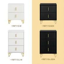 SoBuy Bedside Table With 2 Drawers For A Spring Mattress Bed, Side Table, Telephone Table, Nightstand, W X H X D: 40 X 47 X 40 Cm FBT115 - Black X2 - View 9