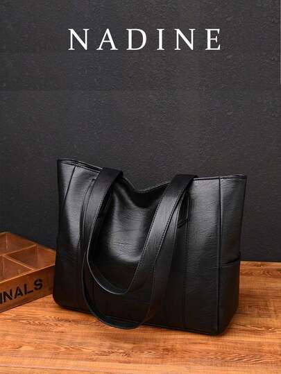 Minimalist Tote Bag For Teen Girls Women College Students,Rookies & White-Collar Workers Perfect For Office,Work ,Business,Commute Best Work Bag For Women Women Tote Bags PU Leather Handbags New Handbag Women's Bag Tote B