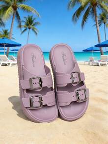 FZY Summer New Style Women's Summer Sandals, Women's Outdoor Commuting Slippers, Versatile Fashionable Casual Shoes, Suitable For Big-Sized Women To Wear - Purple - View 8