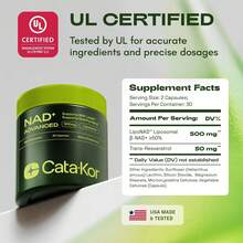 Liposomal NAD Supplement With Vitamin B3 | Capsule Dietary Supplement | 500 Mg | 60 Count (3 Bottles) - 500mg*3 - 查看 8