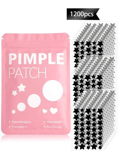 Parches faciales con forma de estrella - Suaves y no irritantes, pegatinas faciales decorativas, impermeables y transpirables, pegatinas faciales esenciales diarias, fáciles de llevar, adecuadas para viajes, reuniones, consejos de maquillaje, accesorios perfectos para fotos, esenciales para pintura facial