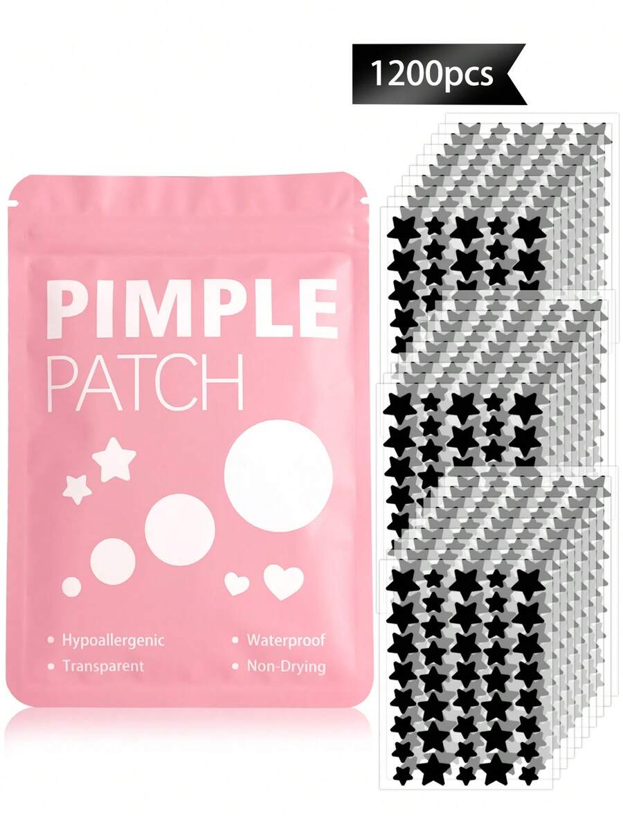 星形脸贴 - 温和不刺激，装饰性脸贴，防水透气，日常必备脸贴，方便携带，适合旅行、聚会、化妆技巧，拍照的完美道具，脸部彩绘必备