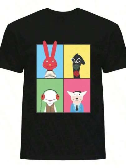 Camiseta Estética con Personajes de 31 Minutos, Tejido Transpirable, Algodón Pesado de 220g CLLT