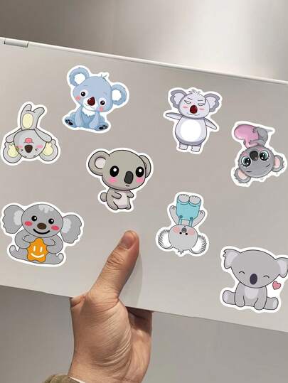 Bộ 50 miếng dán hình gấu Koala hoạt hình chống thấm nước, thích hợp làm quà tặng lễ Phục Sinh, dán lên bình nước, ván trượt, đồ dùng mỹ thuật.