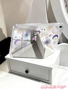 The Sun, The Moon And The Stars Pattern Tablet Case Compatible With IPad Air 11-Inch M3 2025 / M2 2024, Air 5th Generation 2022 , (A16) 11 Inch 11th Generation 2025,Compatible With Samsung Galaxy Tab,Kindle Paperwhite 12th Gen 2024, Clear Back ,Fashion Pattern Protective Case,Autlueomatic Sleep And Wake-Up Function, Airbag Protection, Suitable For Gifts And Office Use - Multicolor - View 6