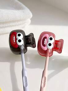 Funda protectora para cepillo de dientes con forma de cara alegre, soporte para almacenamiento de cepillo de dientes de dopamina, estuche de viaje para cepillo de dientes con orificios de ventilación, caja de almacenamiento de cepillo de dientes de viaje, clip de protección portátil para cabezal de cepillo de dientes - Multicolor - Ver 15