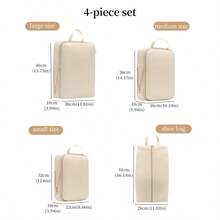 4pcs Travel Compression Packing Cubes, Foldable Clothes & Laundry Organizer - Multicolor - View 5