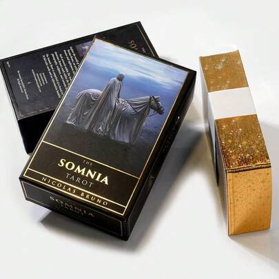 The Somnia Tarot Foil Edition, 127 Large Size 78 Sheets English Tarot Cards, Home Divination, Friends Gathering, Gift, Occult Collection, Board Game Entertainment, Music Festival, Wedding Season