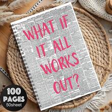 1本可爱励志螺旋笔记本，女士励志日记本，校园风趣味文具，完美日常必备，送给朋友、家人、同事的礼物 - A5 - 查看 9