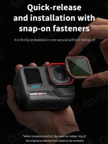 For Insta360 AcePro2/AcePro Filter Kit, Multi-Coated/ Optical Glass/Aluminum Alloy Frame, Perfect Camera Shooting Accessory For Outdoor Sports, Campus Photography, Party And Holiday Travel, Lightweight Buckle Design | Easy Installation | Creative Wedding Filters - View 7