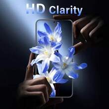 3 piezas Protector de pantalla de vidrio templado compatible con Samsung Galaxy S26 Ultra/S25/S24/S23 FE Plus, compatible con fundas de teléfono, anti-arañazos, desbloqueo de huella dactilar ultrasónico, película protectora de alta definición - transparente - Ver 8