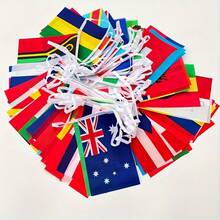 50PCS DIY National Flag Bunting Banner, International Country Flags From All Continents, For Sports Events, International Festivals, Sports Club Decor, Graduation, Back To School And Beach Parties - Multicolor - View 8