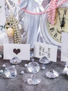 1/4 chiếc kẹp danh thiếp đính đá pha lê, kẹp thẻ tên bằng acrylic pha lê, kẹp tin nhắn tự làm, kẹp danh thiếp đính đá thời trang. - Xem 3