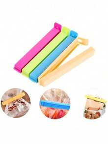 10pcs Food Sealing Clips, Plastic Tea Leaf Clips, Food Clips, Snack Clips, Airtight Sealing Clips For Food, Tea, Milk Powder Preservation - View 4