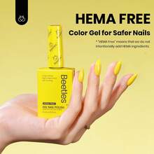 Beetles 15ml Hema Free Black Gel Polish – Silent Charm Audrey Color Long-Lasting Soak Off UV LED Glossy Manicure DIY Nail Art - 15ml Tinh chất dưỡng da Sunrise Glow không chứa Hema - Xem 2