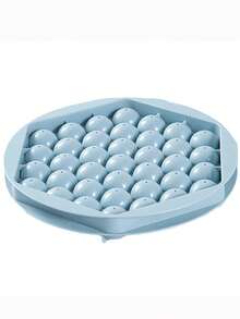 2 piezas Molde de cubitos de hielo con tablero de ajedrez redondo, molde para hacer bolas de hielo con tapa, herramienta para hacer hielo en casa - Multicolor - Ver 12