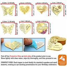 6/12 Pieces Happy Anniversary Wedding Dad Mum Acrylic Butterfly Heart And Rose Design Sweet Dessert Decoration Cupcake Topper For Party Supplier - View 5
