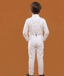 Premium Children's Social Outfit For Weddings, Parties And Christenings - 白色 - 查看 5