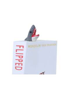 3D Shark Bookmark - Plastic, Black With Red Teeth Details, Fun Student Stationery Back To School Gift - Multicolor - View 5