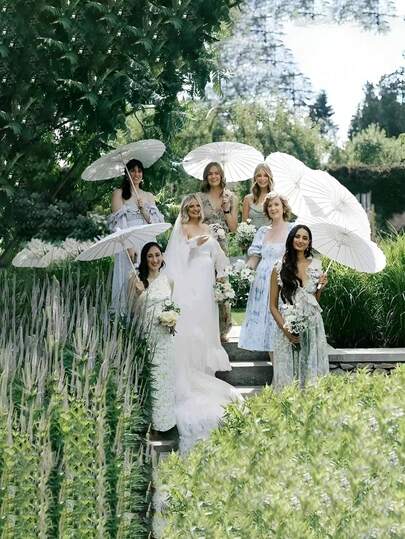 1/6/10pcs Western & European Style Wedding Decoration Umbrellas, Blank White Paper Parasols For Bride, Wedding Decor, Creative Gift, Birthday Gift - For Wedding Favors, Japanese & Chinese Style Umbrellas, DIY Wedding & Party Decorations