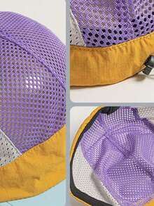 1 pieza Gorra de béisbol unisex transpirable y de secado rápido, diseño de 5 paneles, sombrero ligero de protección solar para deportes al aire libre, campamento, correr, adecuado para primavera/verano, ropa urbana vintage, gorra plana ajustable y suave - Combinación de colores - Ver 7