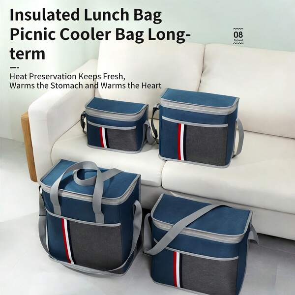 1Pc Square Insulated Lunch Bag, Thermal Tote, Food Storage Bag, Portable Lunch Box Bag. Available In Small, Medium & Large Sizes. Thickened Insulation, Large Capacity, Reusable Lunch Container Bag For Men & Women.Suitable For Office, School, Picnic, Beach, Travel & Outdoor Activities.Ideal Household & Kitchen Essential, Perfect Gift For Family & Friends For Mother's Day, Father's Day, Halloween, Thanksgiving, Christmas, New Year, Valentine's Day & Birthdays.