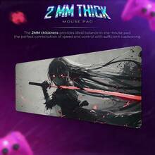 XXL 防水缝边游戏鼠标垫 - 大型动漫风格超大鼠标垫 - 游戏玩家桌面垫配件 - 查看 2