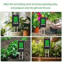 6-In-1 Professional Soil Tester, Equipped With Digital Display Screen, Can Measure Parameters Such As Temperature, Light Intensity, PH Value, Humidity, Etc., With Adjustable Probe Height And Battery Power Supply, Suitable For Gardens, Lawns, Farms And Indoor/Outdoor Plants (Without Batteries). - Green - View 4
