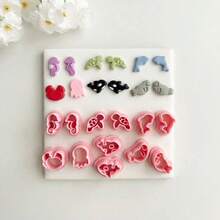 可爱海洋生物粘土切割器套装，海洋动物造型粘土切割器，DIY粘土首饰制作工艺工具 - 粉色 - 查看 5