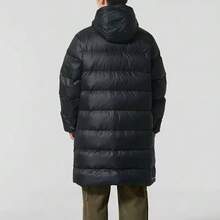 Nike Men's Sporty Casual Warm Mid-Length Hooded Down Jacket - Black - View 6