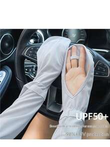 Women's Anti-UV Ice Sleeves, Loose Fit Driving Arm Sleeves, Breathable Hand & Finger Protection, Summer - Multicolor - View 15